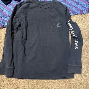 Boys Vineyard Vines Navy Long Sleeve Shirt